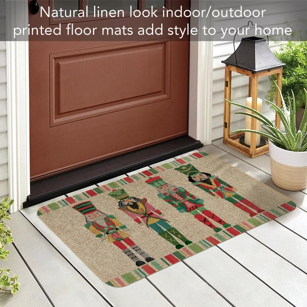 Nutcrackers Linen Floor Mat