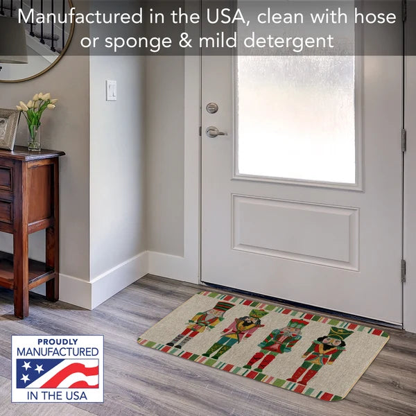 Nutcrackers Linen Floor Mat