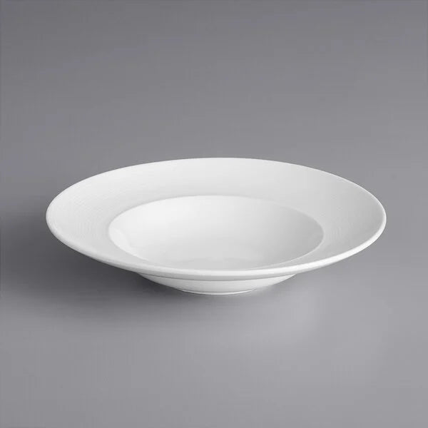 Acopa Liana Embossed Lines Porcelain Soup Bowl