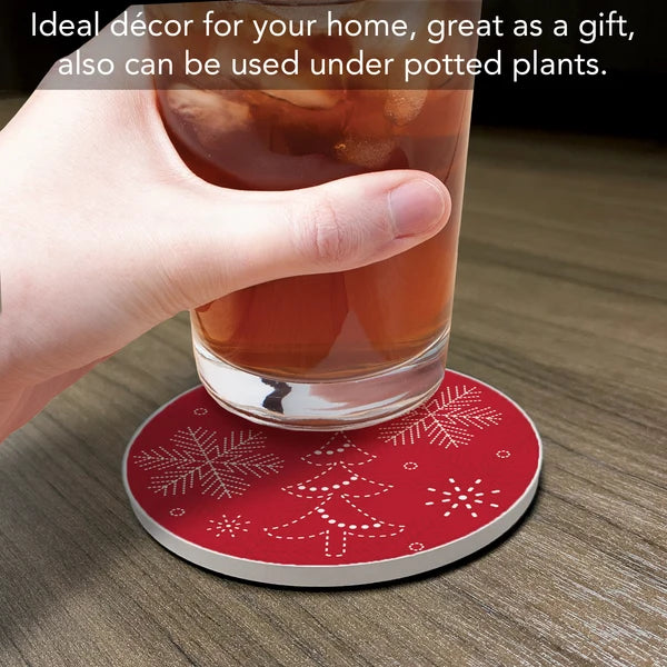 Stitched Snowflakes Coasters