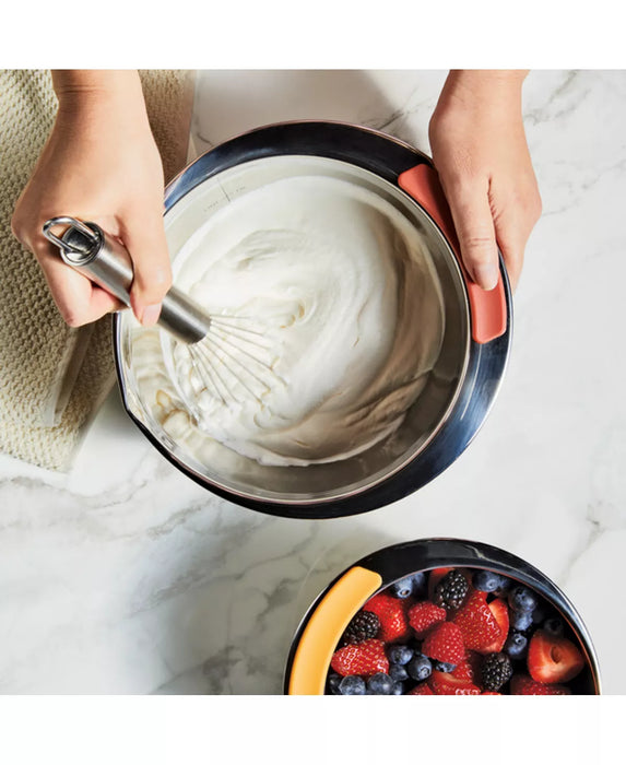 Pantryware 3-Piece Stainless Steel Nesting Mixing Bowls Set