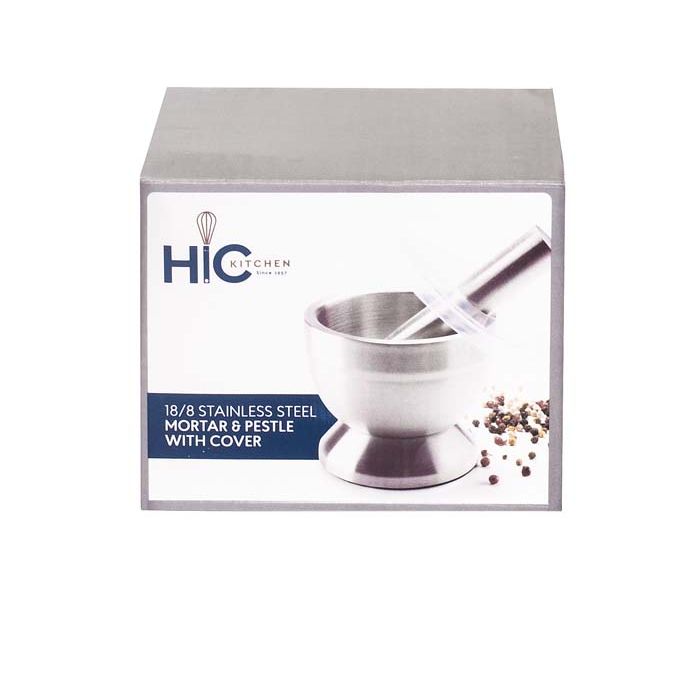 Stainless Steel Mortar & Pestle w/Lid