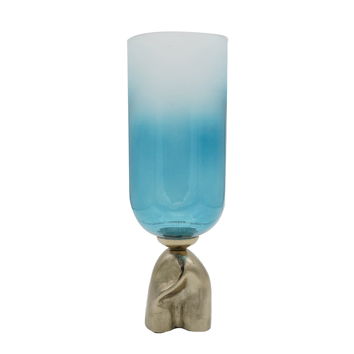 Glisten Vase w/Metal Base