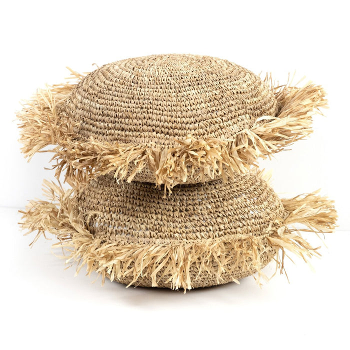 Raffia Round Pillow