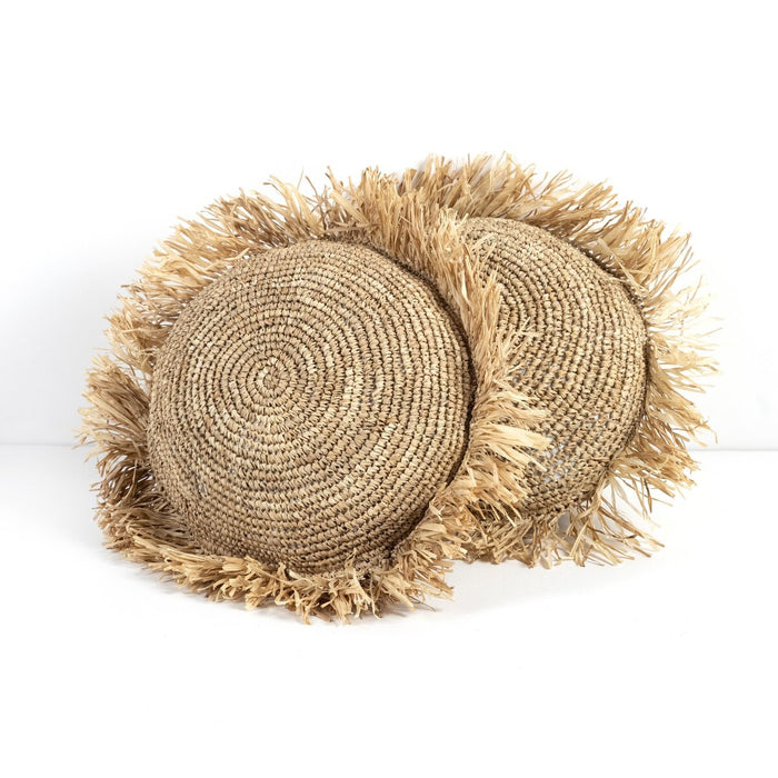 Raffia Round Pillow