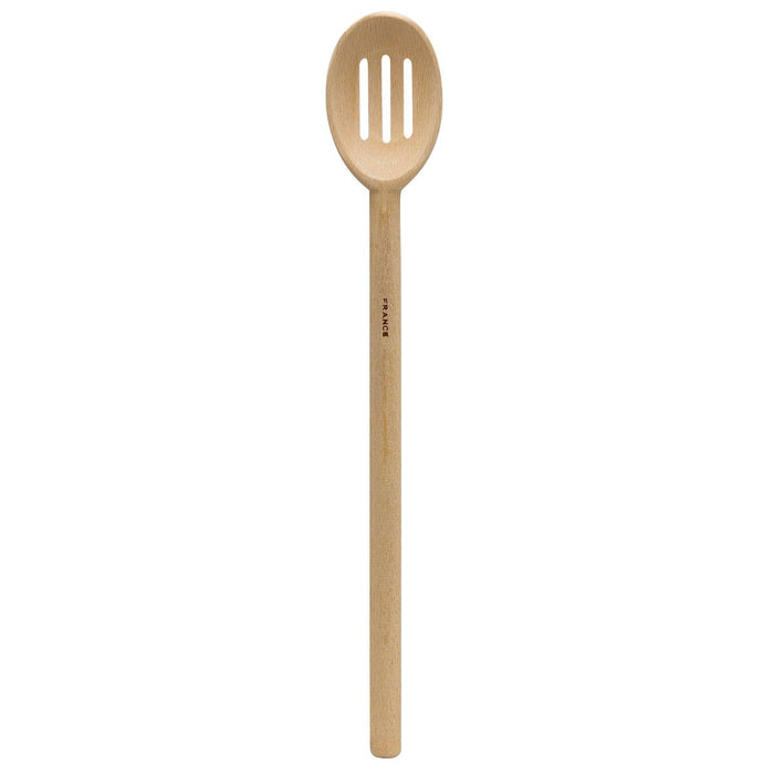 HIC Kitchen French Beechwood Round Slotted Spoon