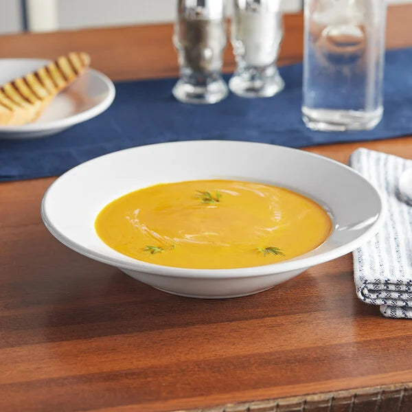 Acopa Rolled Edge Stoneware Soup & Pasta Bowl