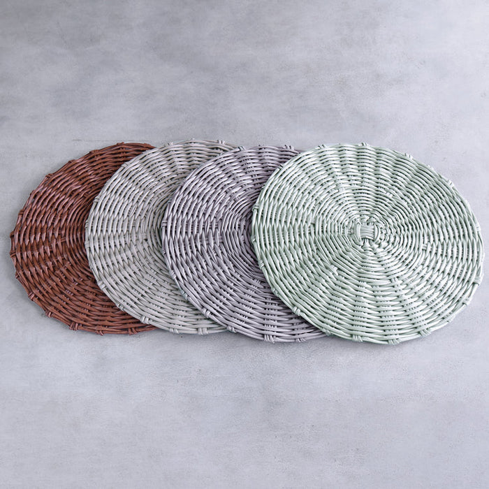Faux Wicker Placemats - Set of 4