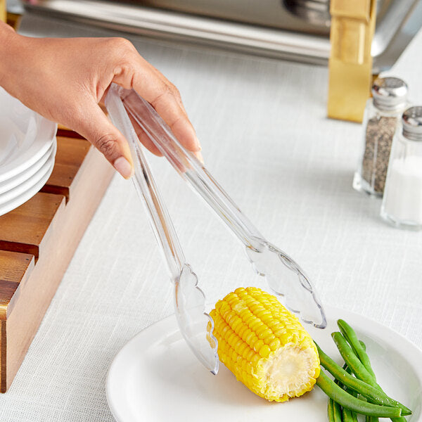 Choice Clear Scallop Grip Tongs