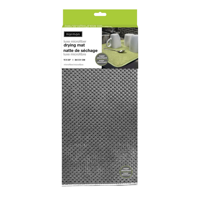Luxe Plush Drying Mat - Grey