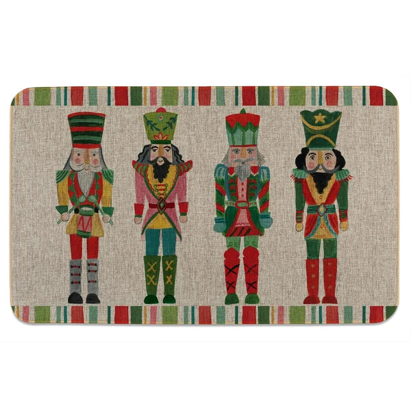 Nutcrackers Linen Floor Mat