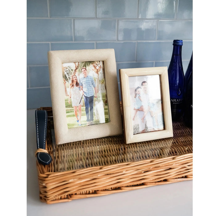 Palomar Etched White Bone Photo Frame