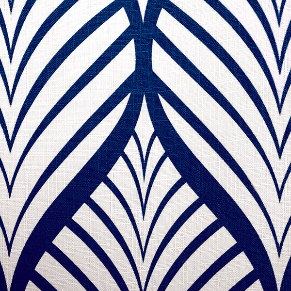 Deco Navy Leaf Shower Curtain