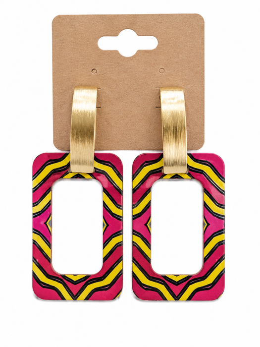 Colorful geometric earrings