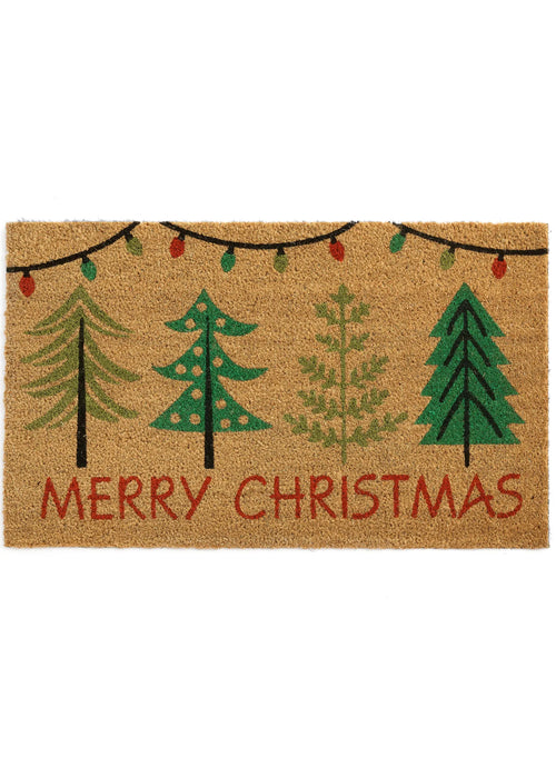 Merry Christmas Multi Trees Doormat