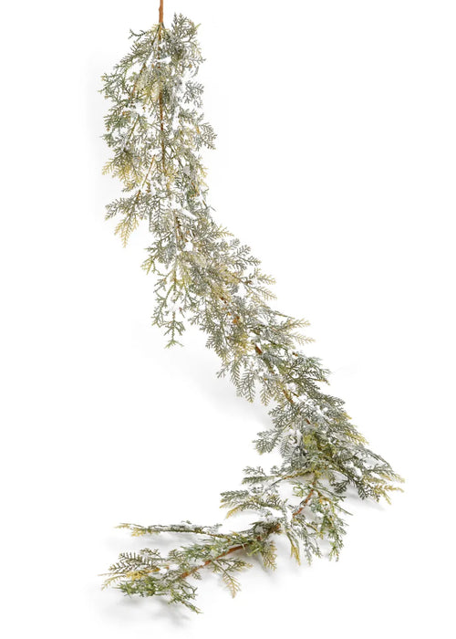 Frosted Green Pine Garland