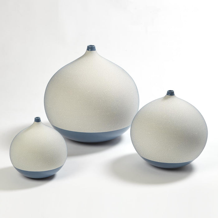 Blue Pixelated Ball Vase - Medium