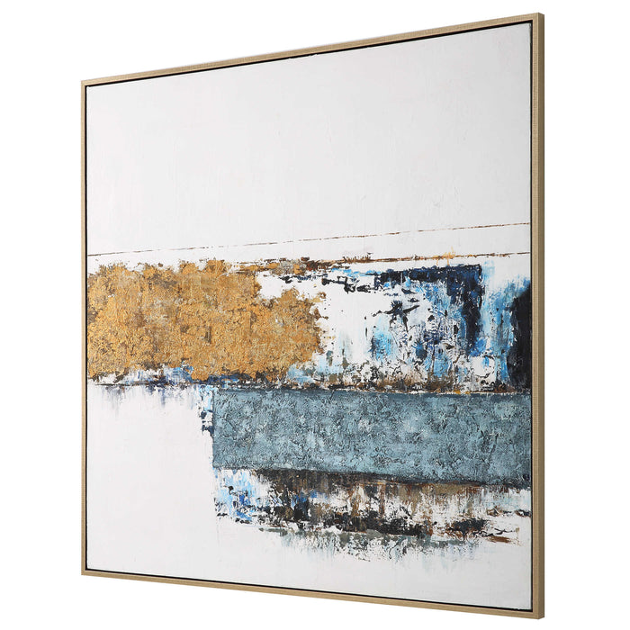 Stacked Against Hand-Painted Canvas
