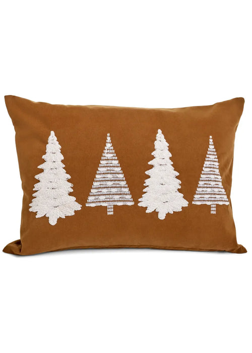 Christmas Suede Tan Poly Pillow