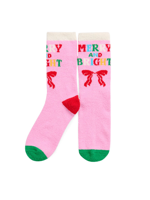 Merry & Bright Socks - Pink