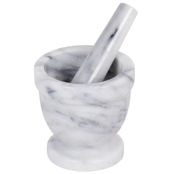 Thunder Group White Marble Mortar and Pestle Set