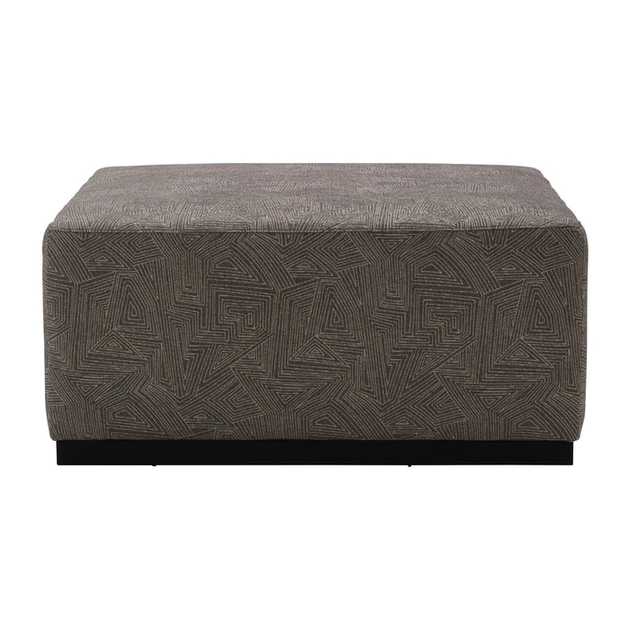 Upholstered Square Grey Ottoman