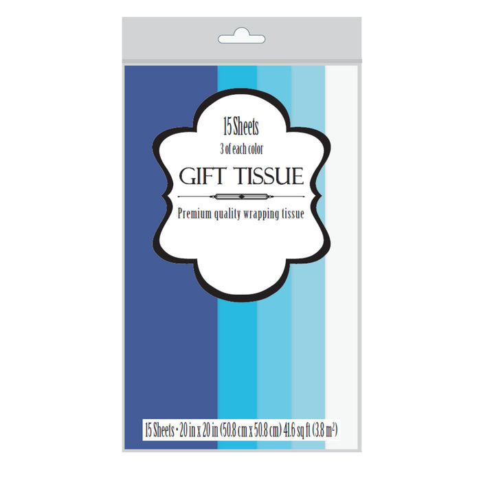 15ct. Shades Of Boy Tissue Paper