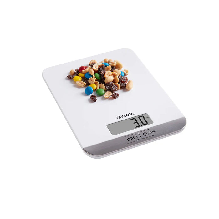 Slim Digital Kitchen Scale - White