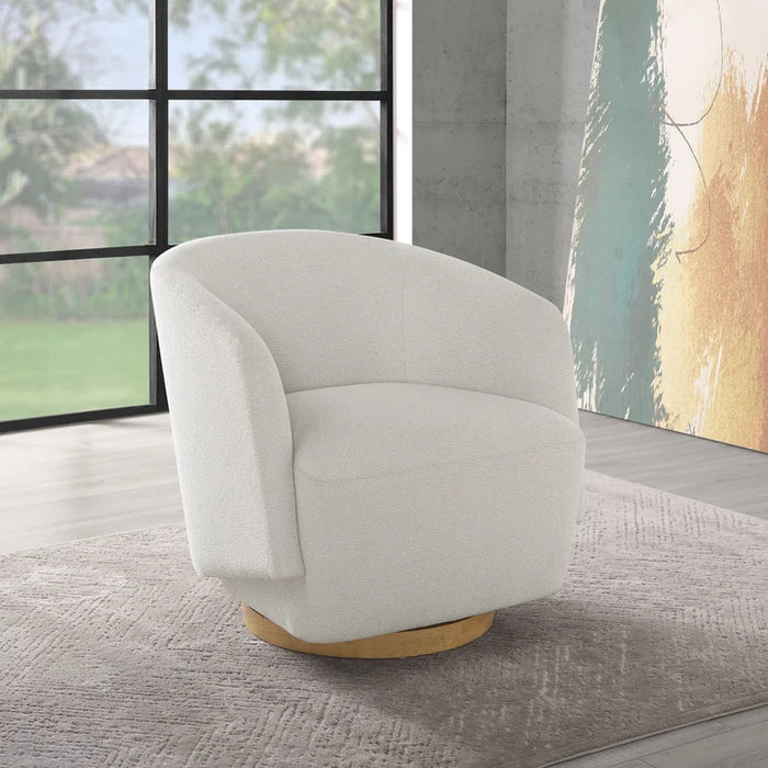 Swivel Boucle Armchair