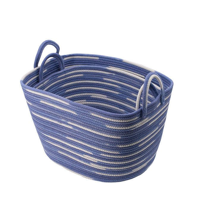 Navy Blue Oval Basket