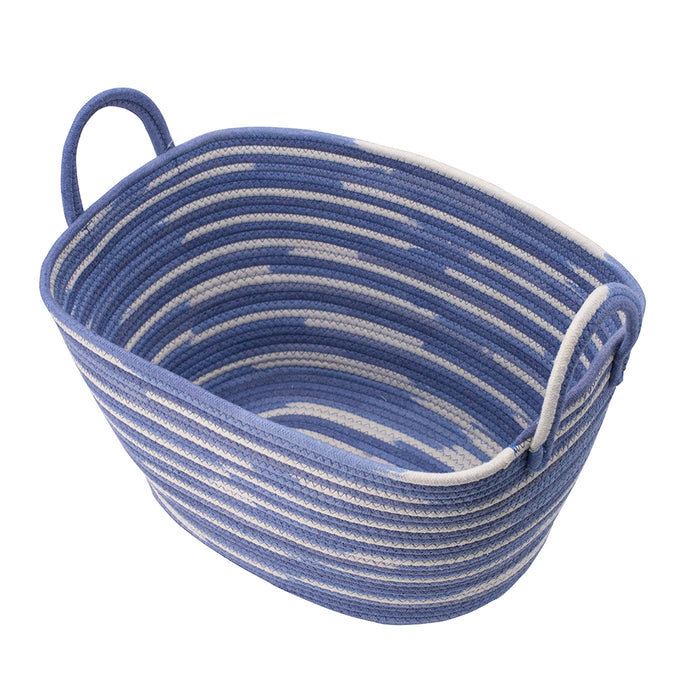 Navy Blue Oval Basket