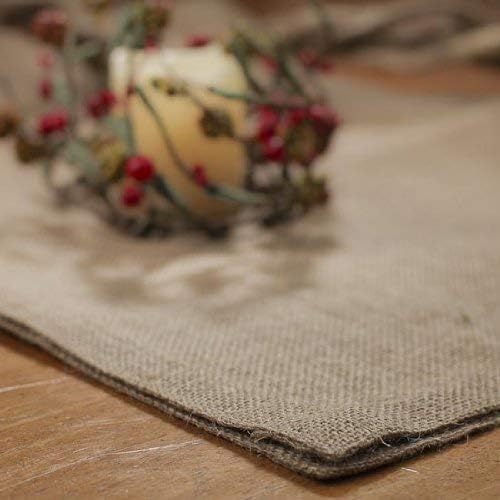 Tight Weave Burlap Table Runner With Sewn Edge