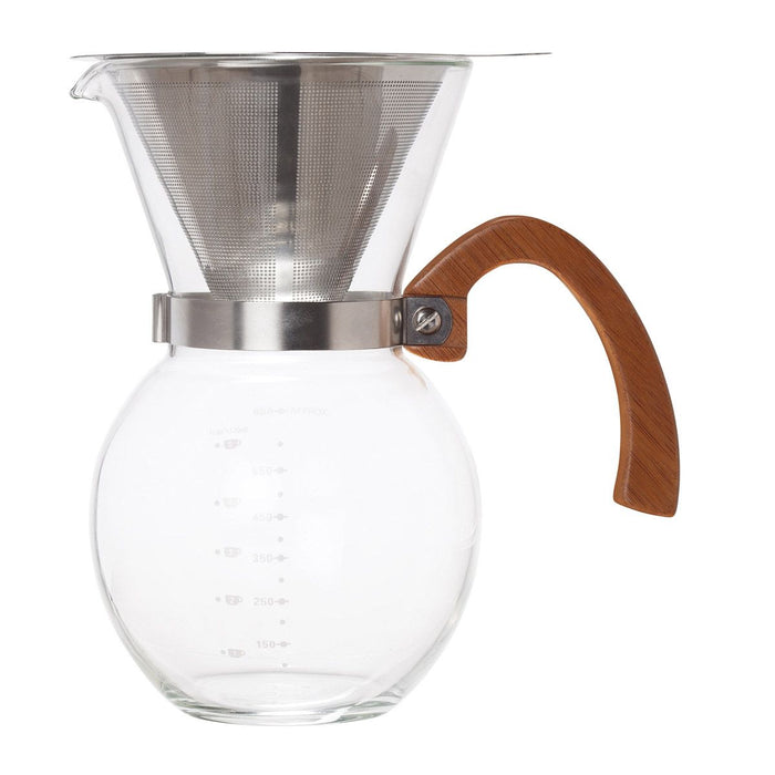 Fino Pour-Over Coffee Maker, Borosilicate Glass And Bamboo Handle