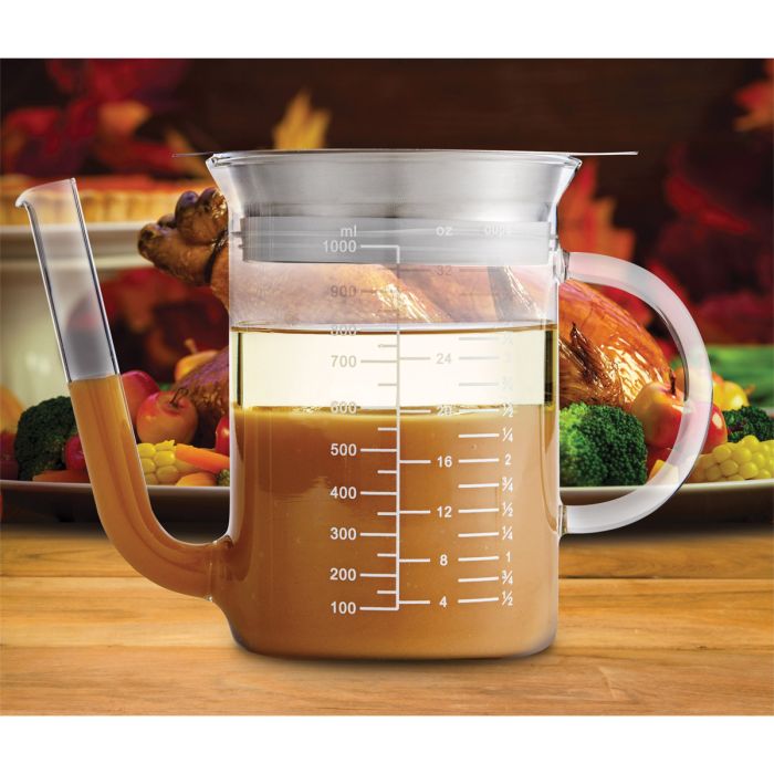 Glass Gravy Strainer