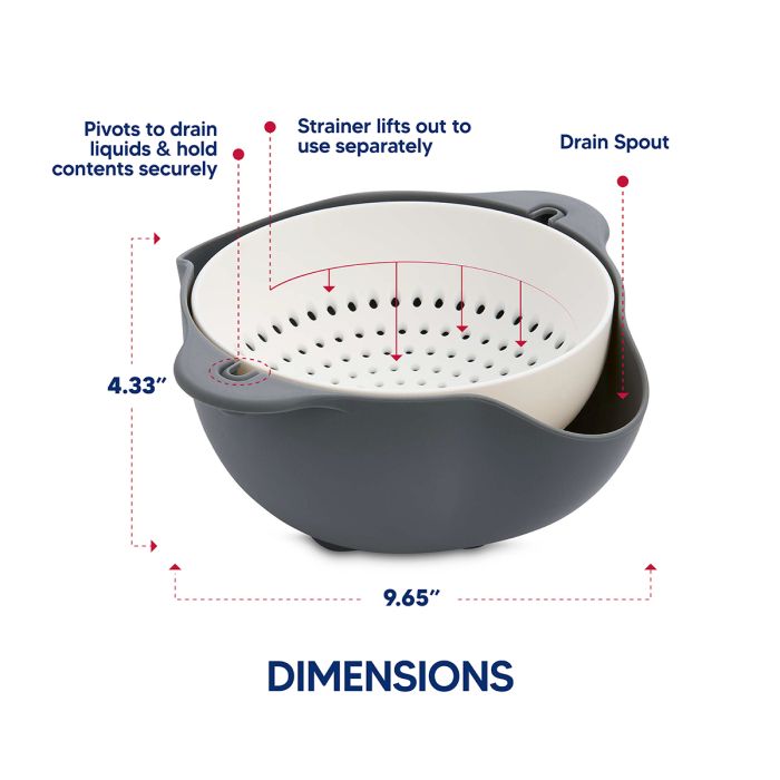Rinse & Drain Colander Bowl