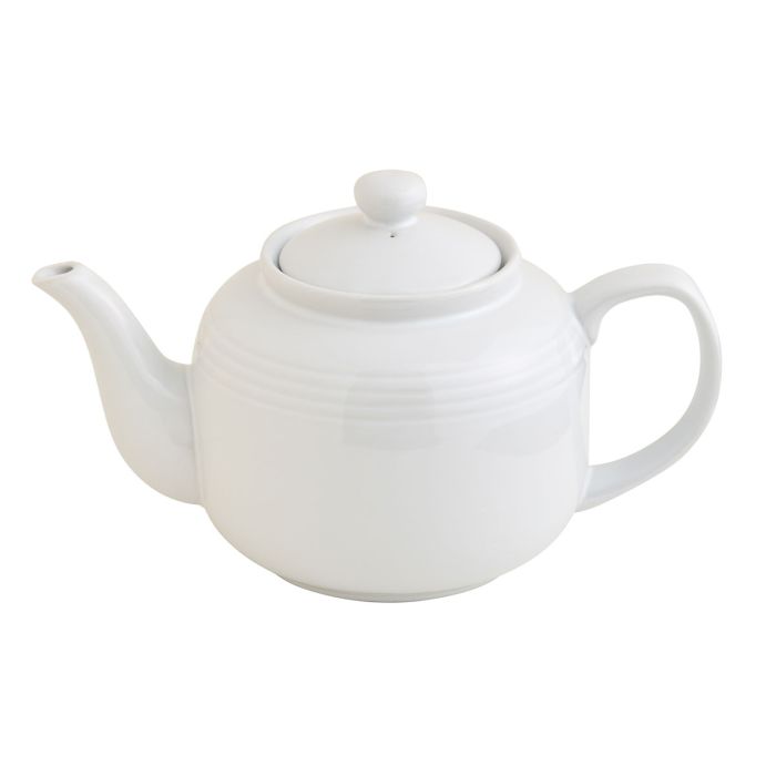 6 Cup Teapot w/Infuser - White