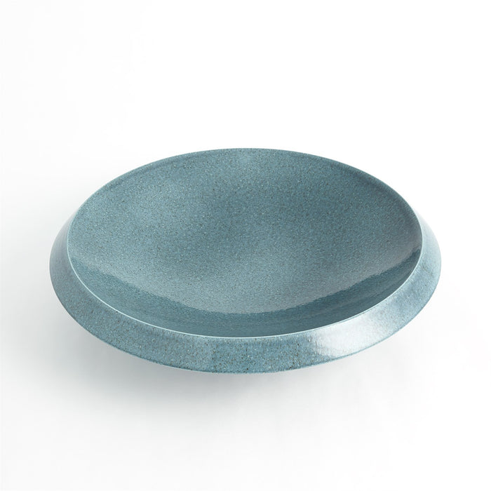 Teal Round Low Bowl