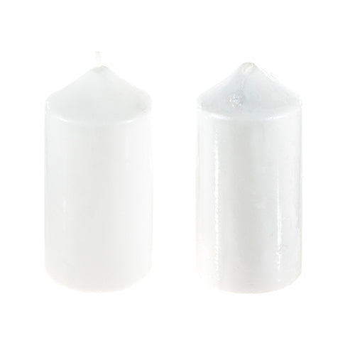3" x 6" Unscented Dome Top Event Pillar Candle - White