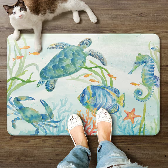 Sea Life Serenade Comfort Kitchen Floor Mat