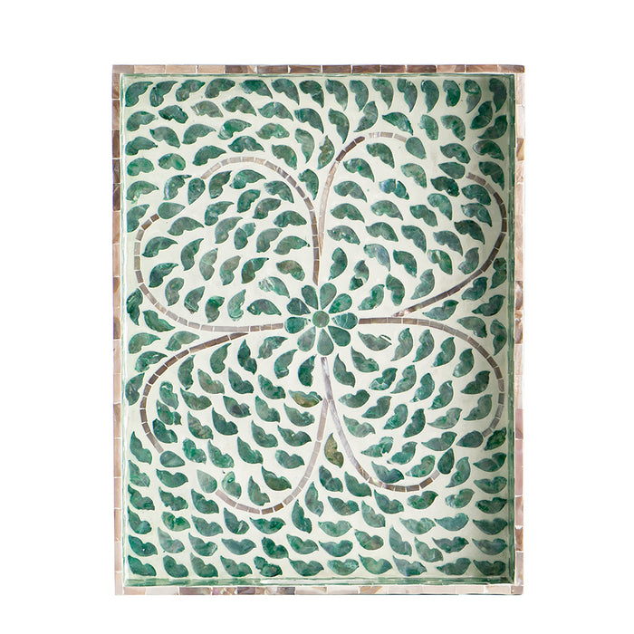 Green Capiz Tray