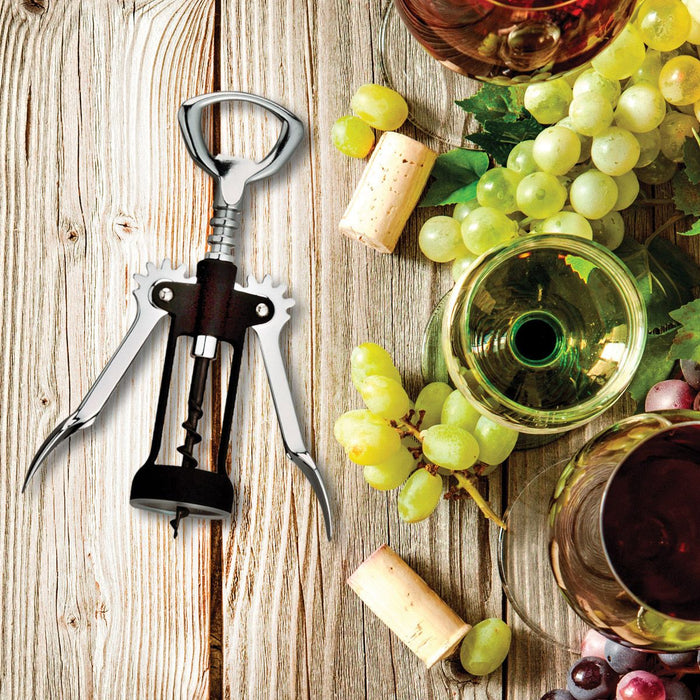 Fantes Cousin Davide's Rubber-Touch Wing Corkscrew - Black