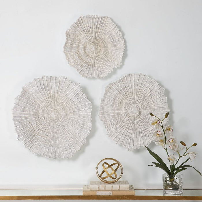 Ocean Gems Outdoor Wall Decor, Natural, S/3