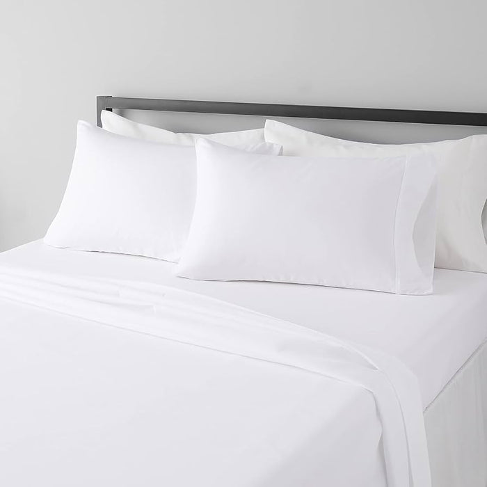 White Percale Queen Fitted Sheet