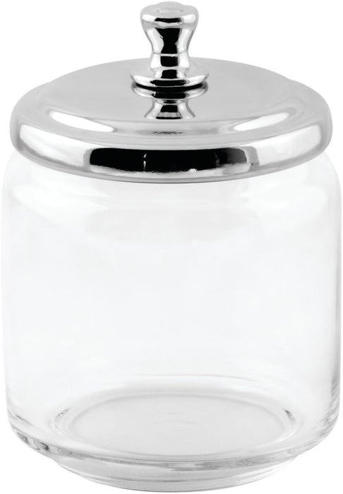 InterDesign York Bathroom Vanity Glass Apothecary Jar