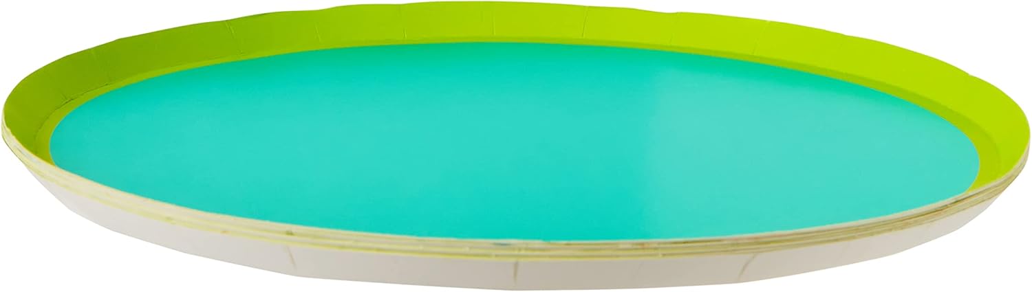 8pk. Kailo Teal Green Disposable Dinner Plates