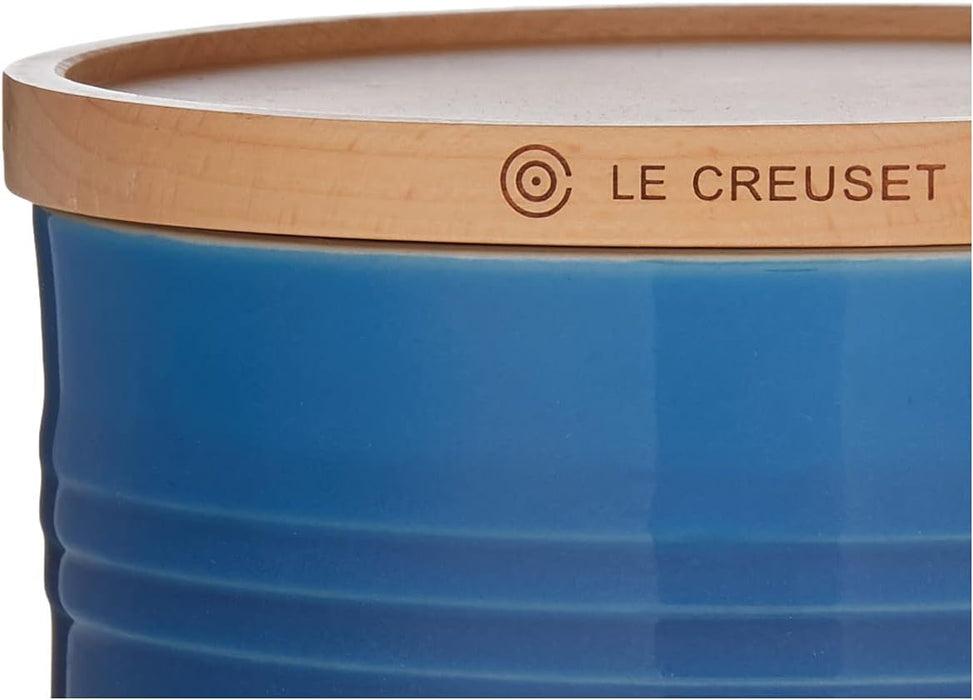 Le Creuset Stoneware Canister With Wood Lid - Marseille