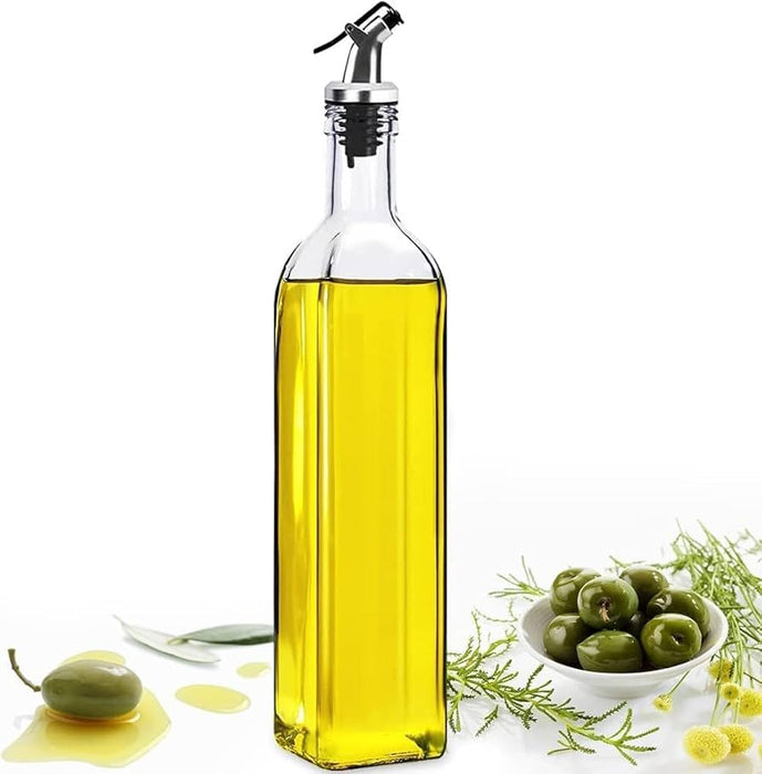 8oz Clear Glass Olive Oil Dispenser Bottle