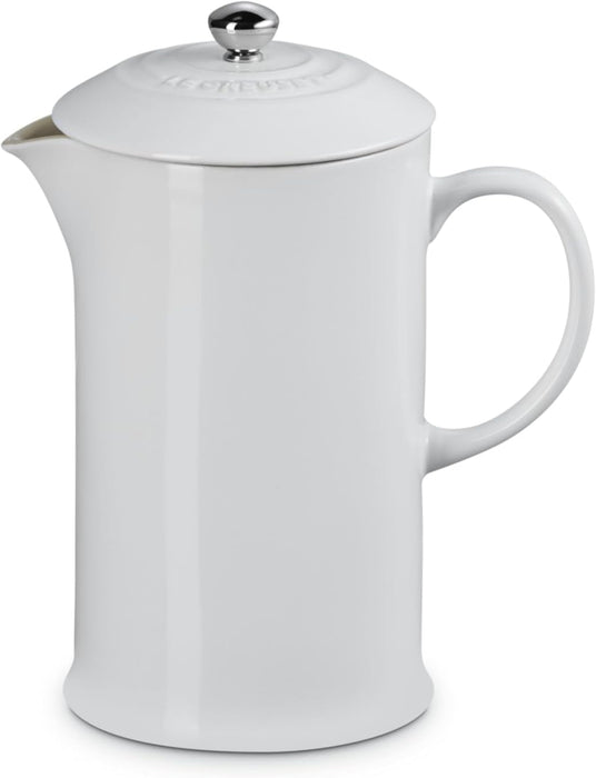 34oz Coffee Pot & Press - White