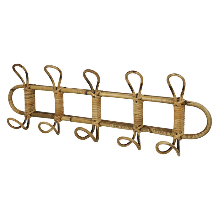 Cairo Wall Hook, Rattan - 5 Hook