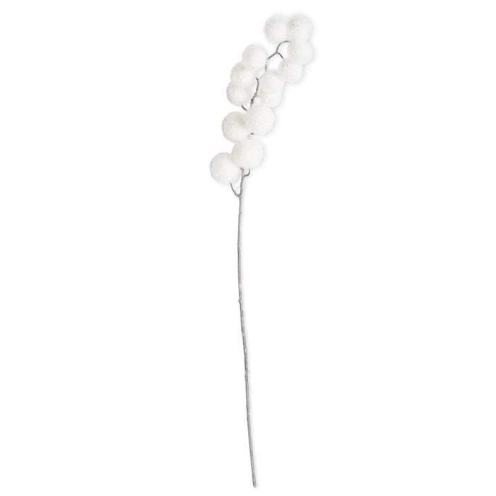 White Snowy Pompom Spray